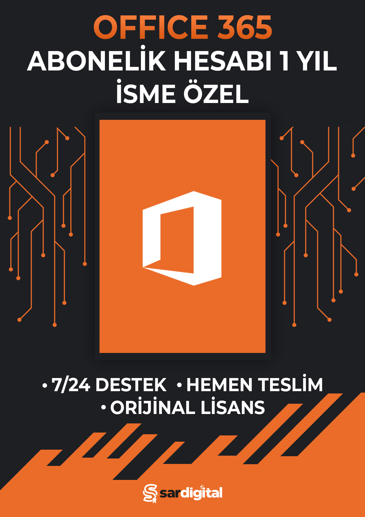 Office 365 Pro 5 Cihaz + İsminize Özel 1 Yıllık Abonelik Hesabı