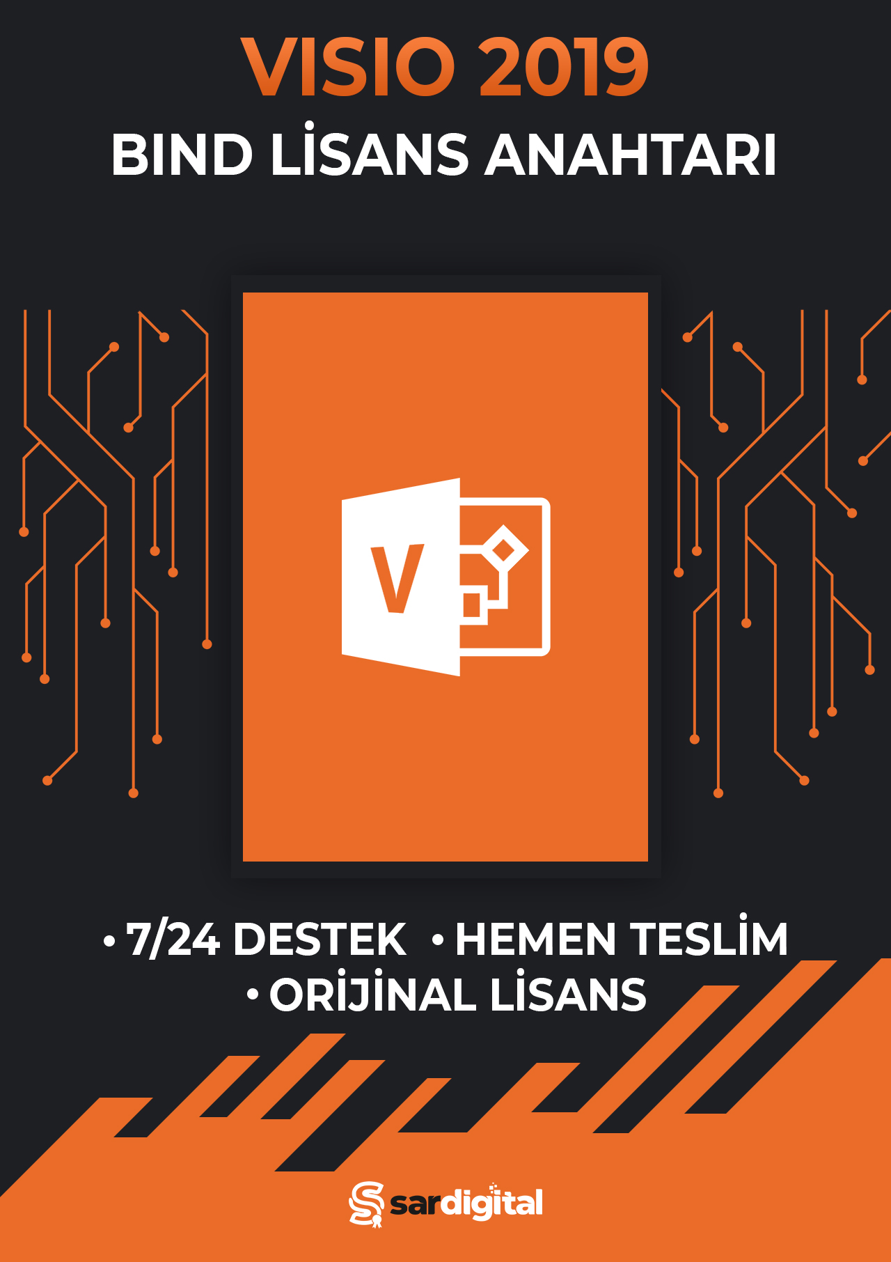 Visio 2019 Professional Bind Dijital Lisans Anahtarı